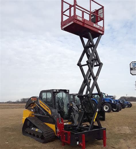 skid steer scissor lift|skid steer forklift.